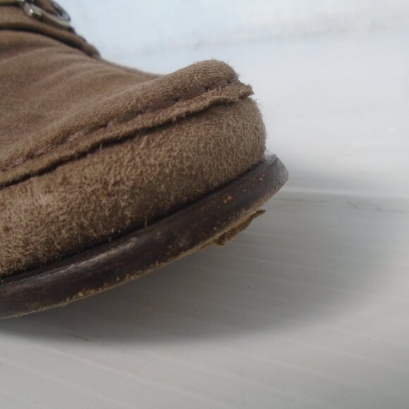 Salvatore Ferragamo Horsebit Suede Loafer Shoes TN 13894 Mens Size 9.5 D Brown